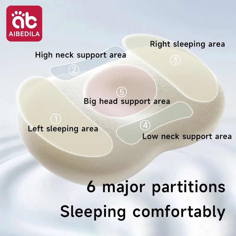 AIBEDILA مريح الطفل سحابة وسادة تنفس انتعاش بطيء الاقسام العمود الفقري دعم وسادة سرير طفل صغير للأطفال 1-3Y