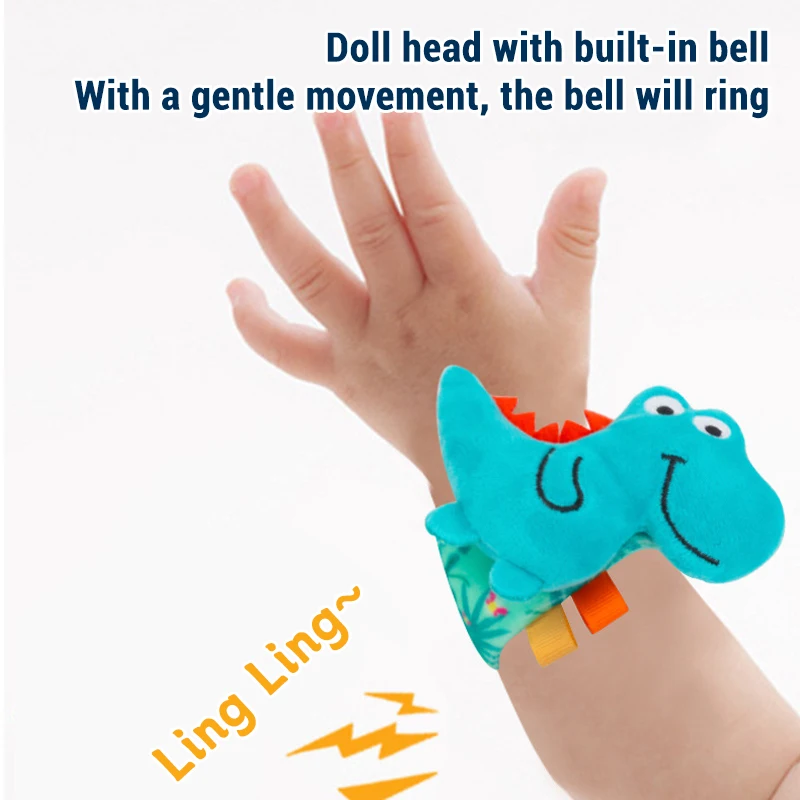Hochet en peluche mignon pour bébé de 0 à 12 mois, hochet de poignet sensoriel pour nouveau-né, cadeaux pour bébé, jouets sensoriels en peluche douce pour bébés