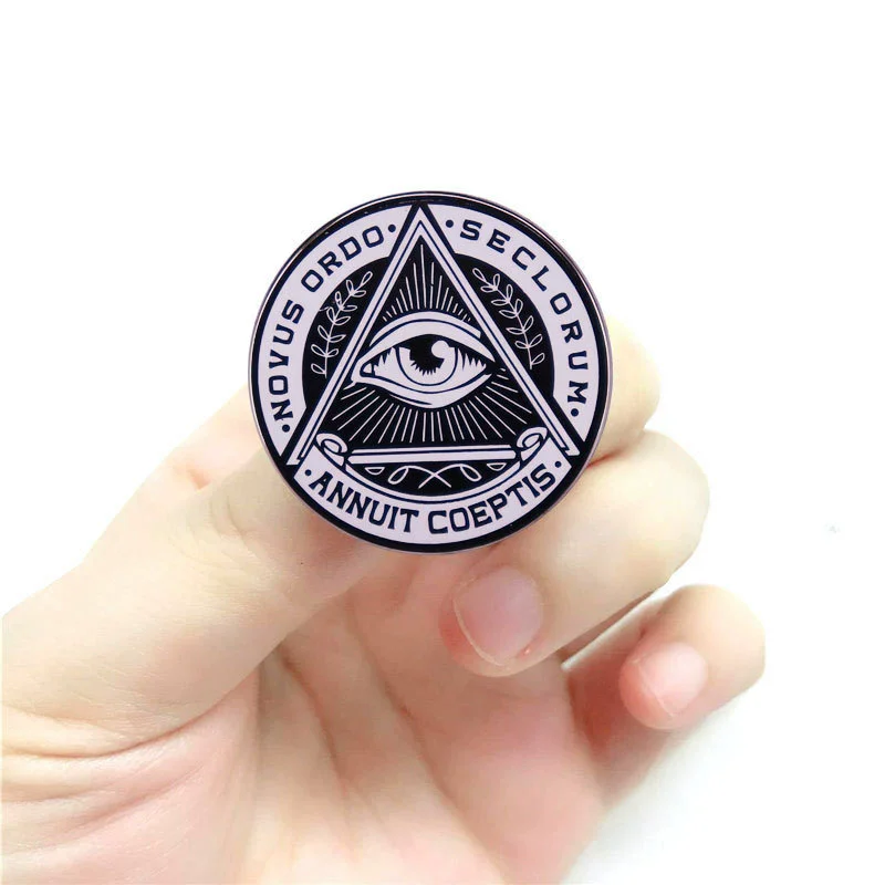 Insignia de alfiler de ojo de Illuminati Novus Ordo Seclorum Annuit Coeptis Broche