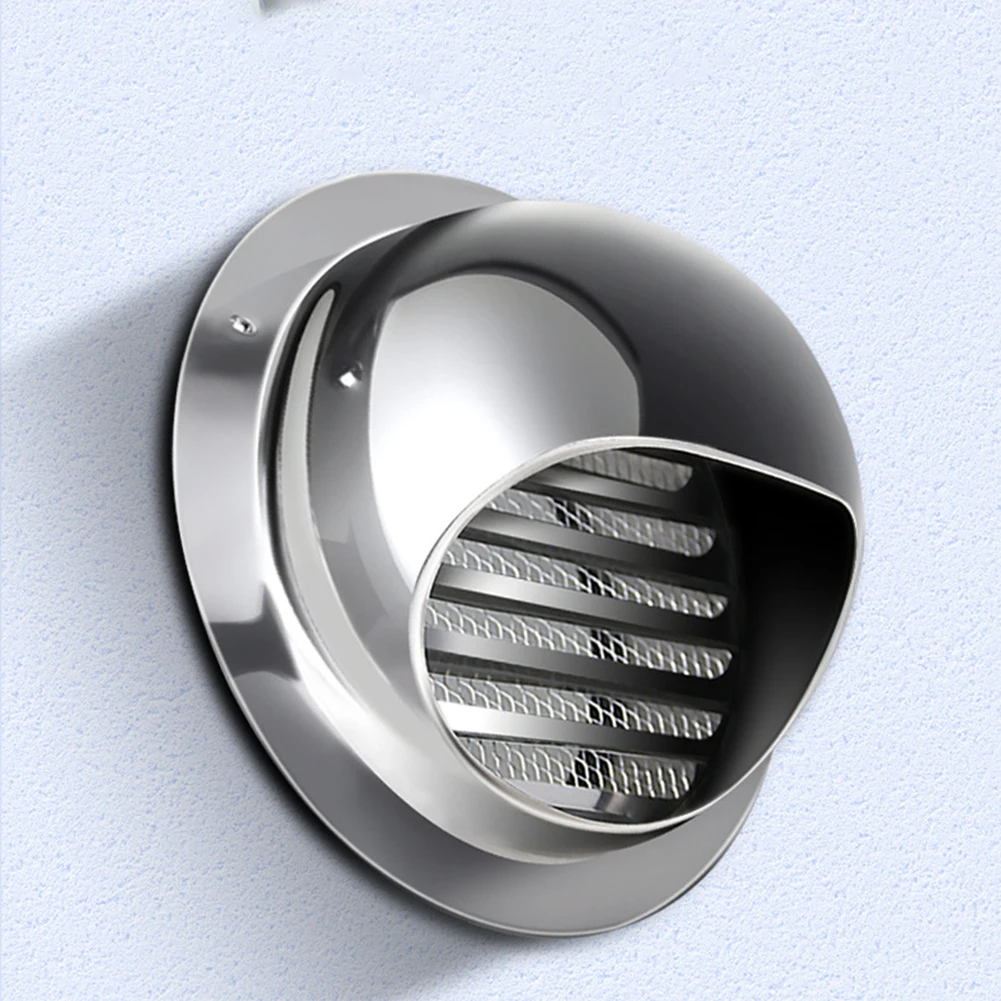 Round Ventilation Grille Stainless Steel Air Vent Grille With Insect Screen Exhaust Air Grille Cover Wall Ducting Ventilation