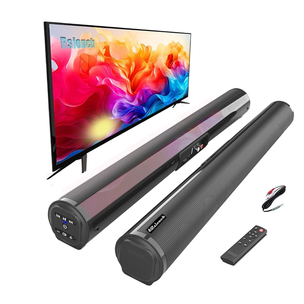

Rsionch Bluetooth Speaker Column Wireless Soundbar Home TV Sound Bar FM Radio Speakers for Laptops Smartphone USB/TF input