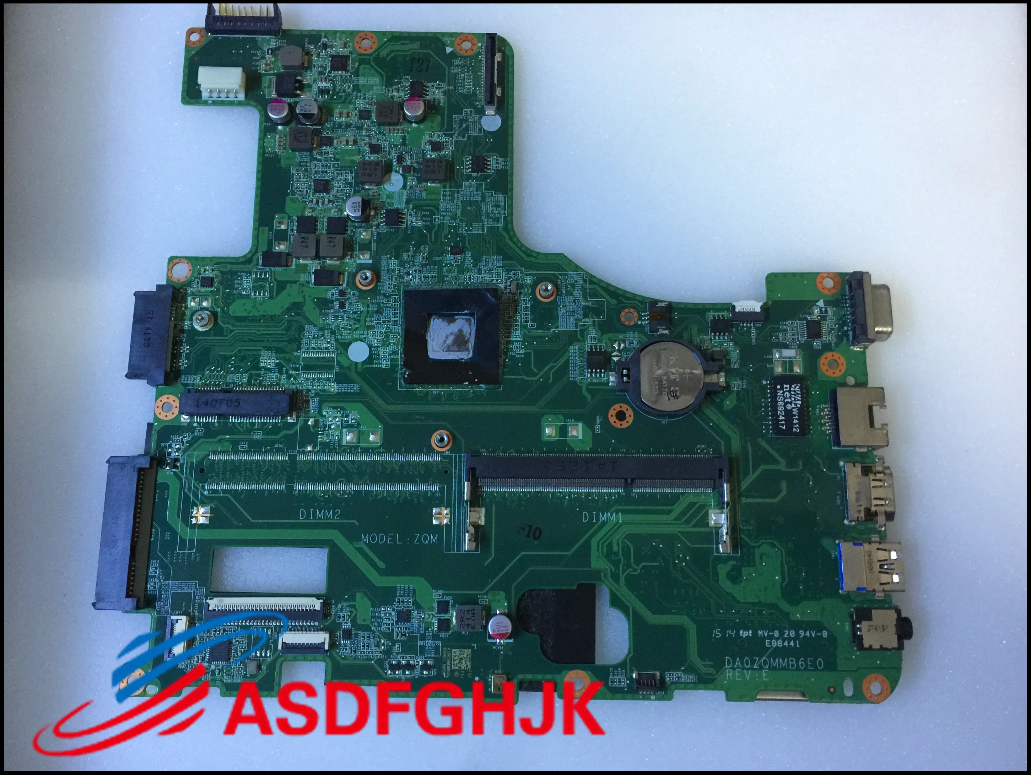 Original For ACER ASPIRE E5-411 E5-411G Laptop motherboard DA0ZQMMB6E0 With SR1W2 N3530 CPU  Test OK