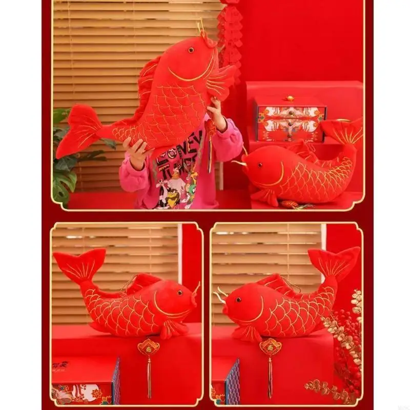 M89C Carp Fish relleno peluche peluche Montaje pared pared, juguete relleno almohada felpa para decoraciones