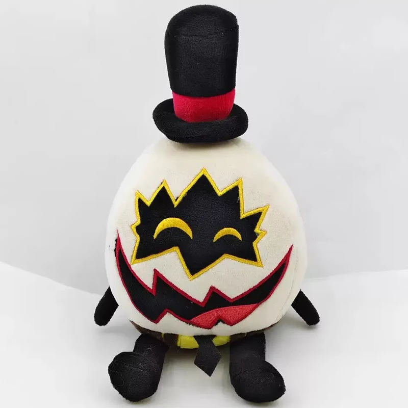 Cartoon Evil Boss Eggmen Plush Doll Funny Eggmen Hat Stuffed Toys 20x10cm Fans Collection Toy Party Birthday Gifts