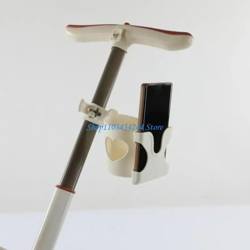 2 In 1 Baby Strollers Phone Holder Stand for Daily Convenience During Outings Lightweight Phone Bracket Cup Mount Rack