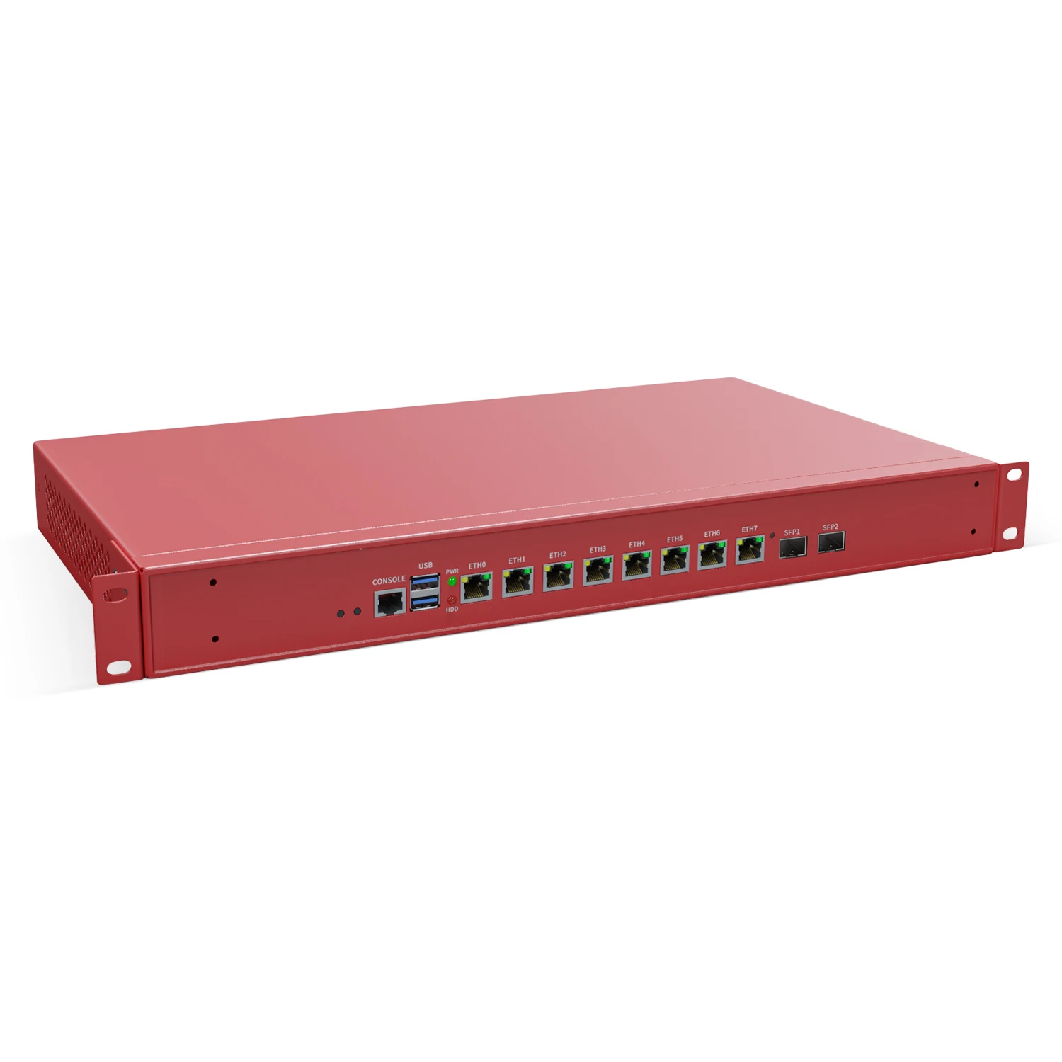 BKHD 989 Red 1U Firewall Rackmount Server 4.5cm High 8 Lan 2 SFP Intel Core i3-3110M i5-3320M i7-3520M i7-3610QM Data Center