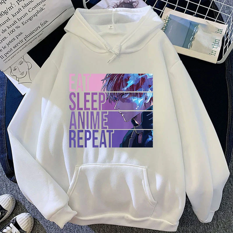 New Anime Todoroki Shoto Printed Hoodies Unisex Autumn Winter Fashion Casual Long Sleeve Pullover Sweatshirts