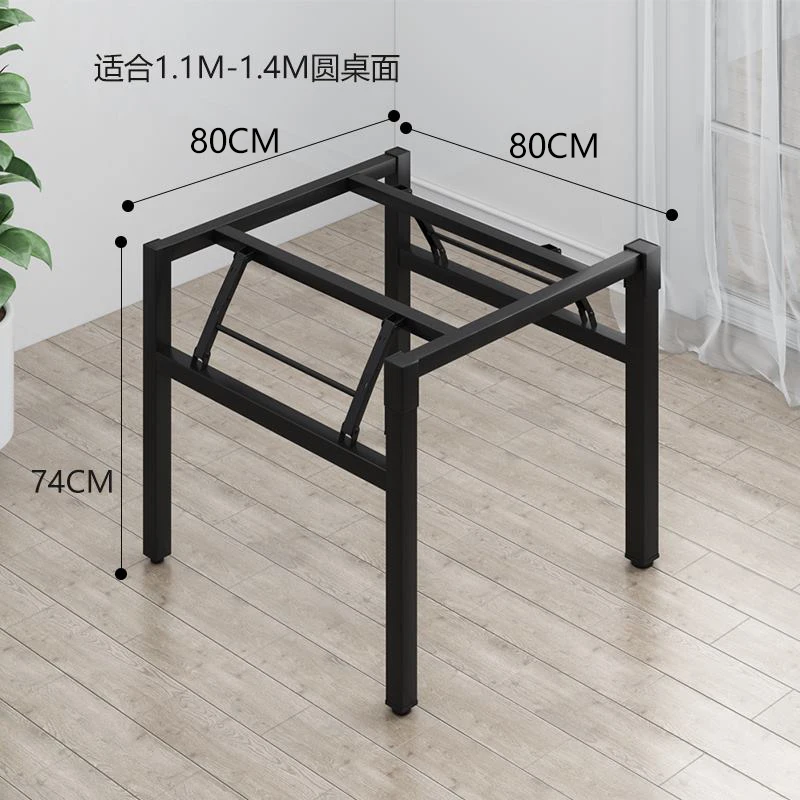 دعامة طاولة مستديرة، إطار قابل للطي للقدم، دعامة ساق مستطيلة، رف دعم قدم القهوة.