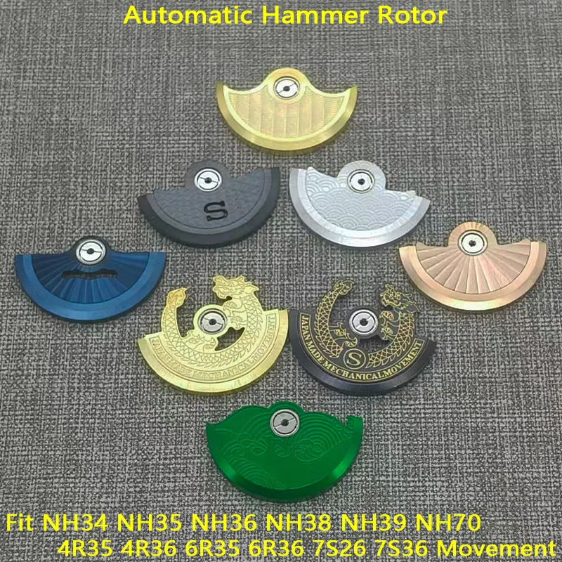 NH35 NH36 Movement Automatic Oscilating Weight Hammer Rotor Fits NH34 NH35 NH36 NH38 4R35 6R 7S Movement Men Watch Replace Parts