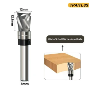 حافة مركبة من الحواف الحلزونية ذات 8 مقابض لتحديد المقبض وسبائك متكاملة ونحت نهاية مطحنة النجارة المركبة #1