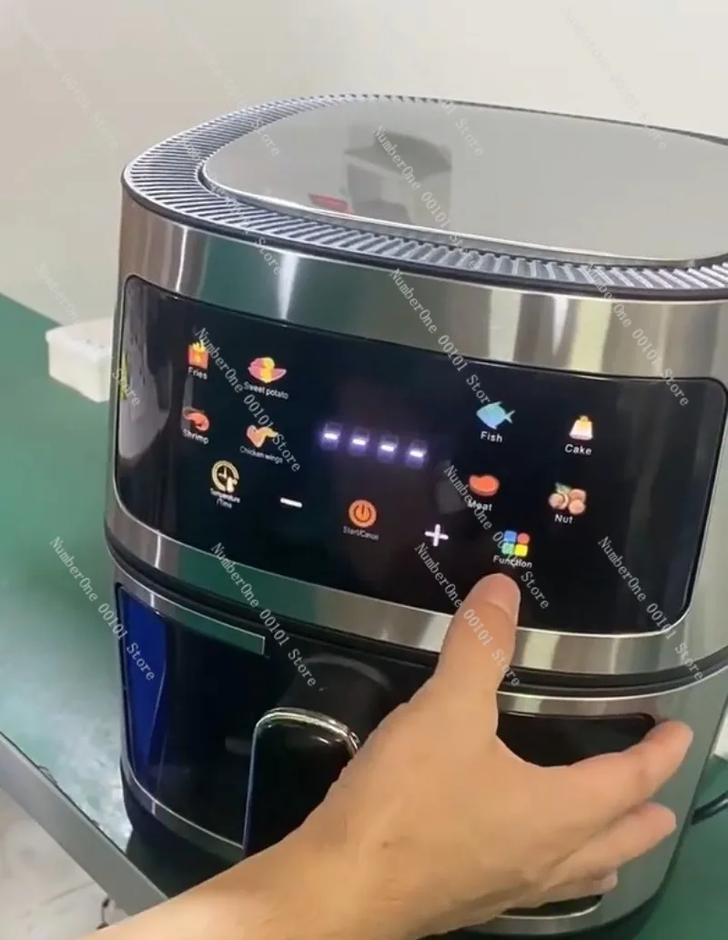 Multifunctional air fryer oven - 8l large capacity stainless steel smart touch screen electric oven for home use