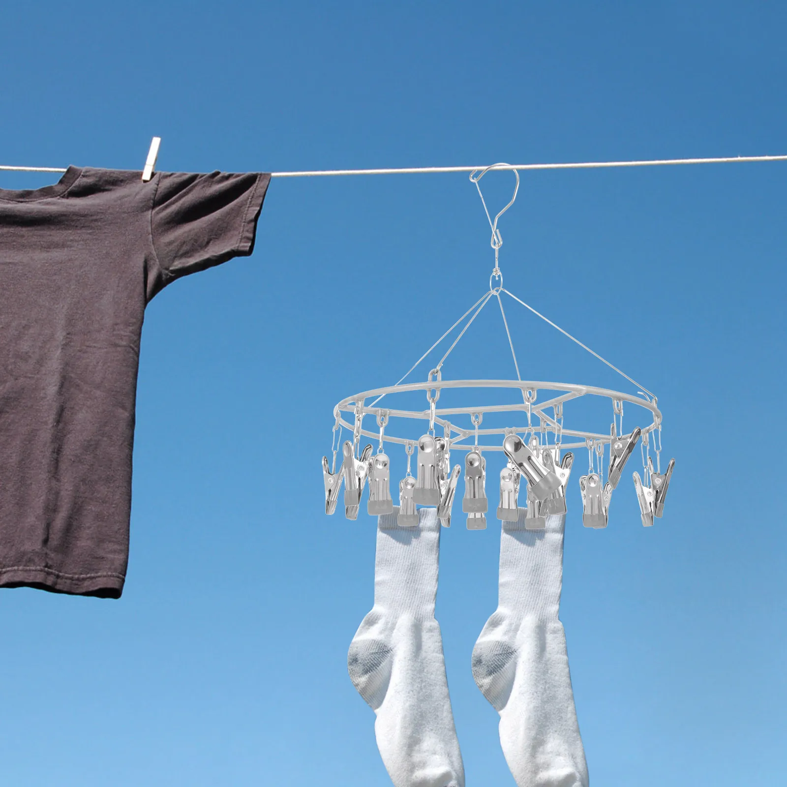

Sock Stand Clip Clips Hanging for Clothes Drying Rack Laundry Hanger Socks Hangers Wet