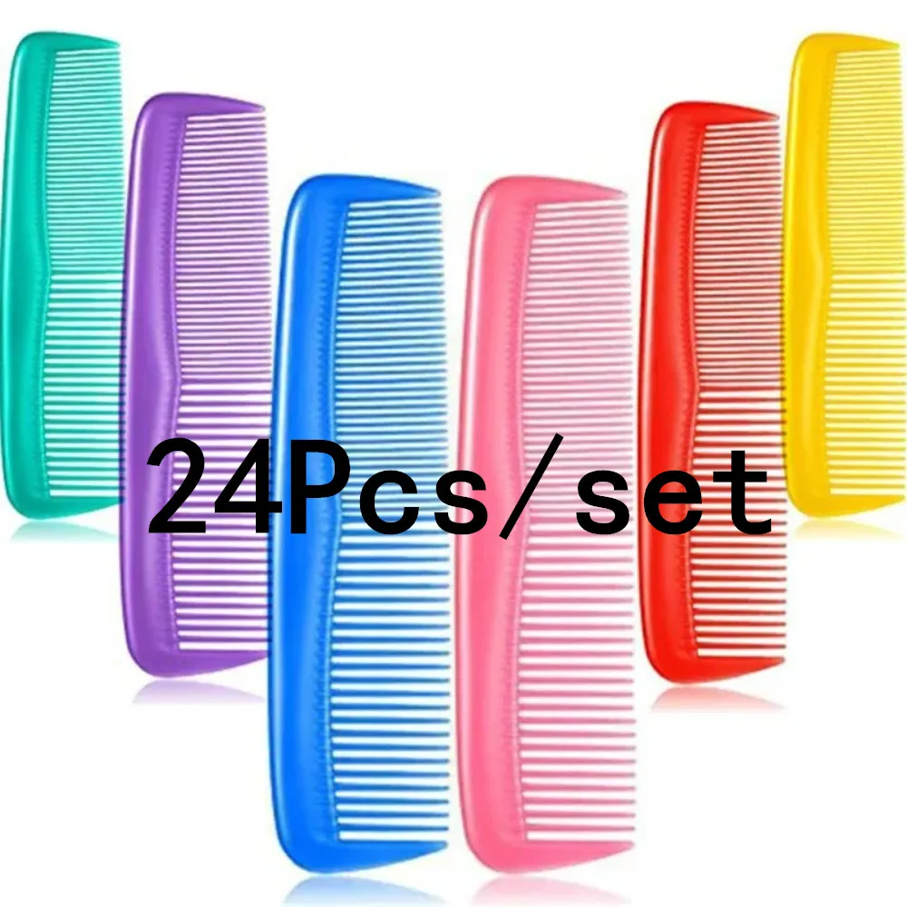 

24 шт./компл., антистатические мини-расчески для волос, двухсторонняя расческа для бороды, парикмахерские инструменты для укладки, аксессуары для салонных расчесок
