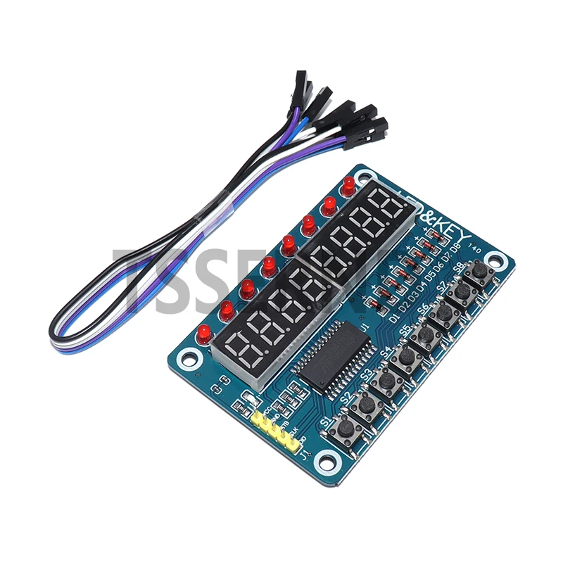 Pantalla de llave del módulo TM1638 para AVR Arduino nuevo tubo LED digital de 8 bits de 8 bits