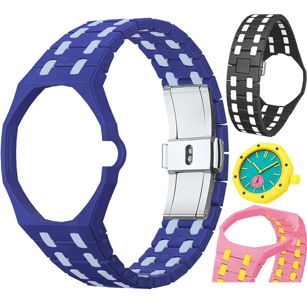 BEHUA 2-in-1 Keramikgehäuse & Keramikarmband für Swatch x AP Royal Pop Taschenuhr-Armbänder Modifikations-Kit zur Umwandlung in Armbanduhr – Detail 2