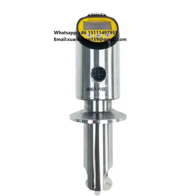 FXC Smart Digital Insertion Turbine Flow & Temperature Sensor Stainless Steel Chemical Fuel Liquid Oil Digital Gas Water 0.5 L