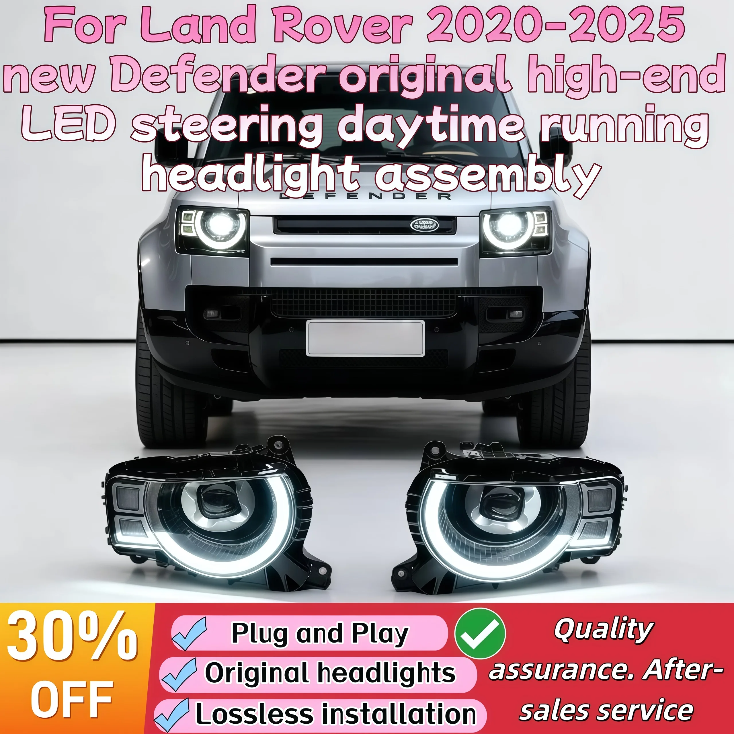 

Suitable for Land Rover 2020-2025 new Defender original high-end LED steering daytime running headlight assembly plug and play