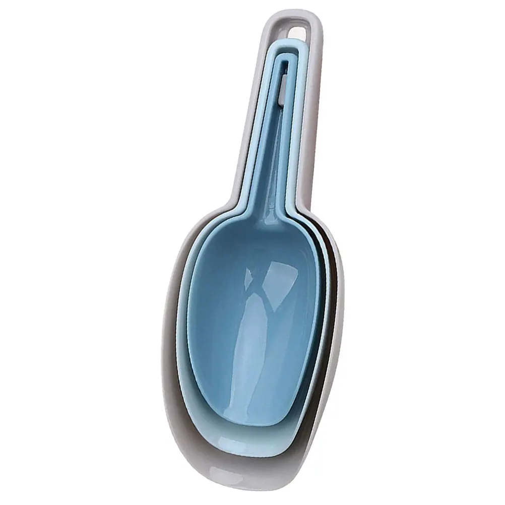 

1 set Plastic Cereal Scoop Set Different Sizes Stackable For Flour Ice Grain Kitchen Supply Baking Scoop Tool Kitchen Cereal