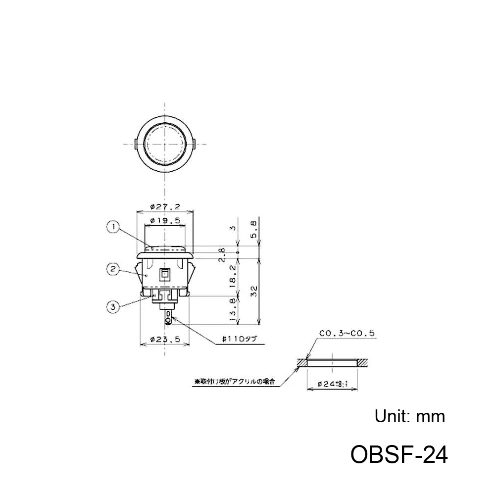 8 sztuk/partia oryginalny Sanwa OBSF-24 Snap-in przycisk autentyczne Sanwa przyciski do maszyny Arcade DIY szafka JAMMA