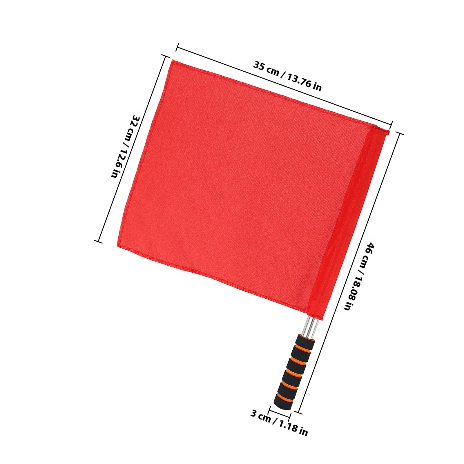 4 قطعة أعلام الحكم أعلام الإشارة المحمولة لمباراة رياضية سباق المنافسة خفيفة الوزن مقبض من الفولاذ المقاوم للصدأ كرة القدم في الهواء الطلق #4