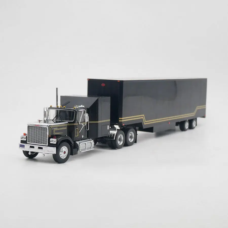 Diecast IXO 1:43 Scale GMC General Long Nose Heavy Truck Trailer Container Truck Alloy Car Model