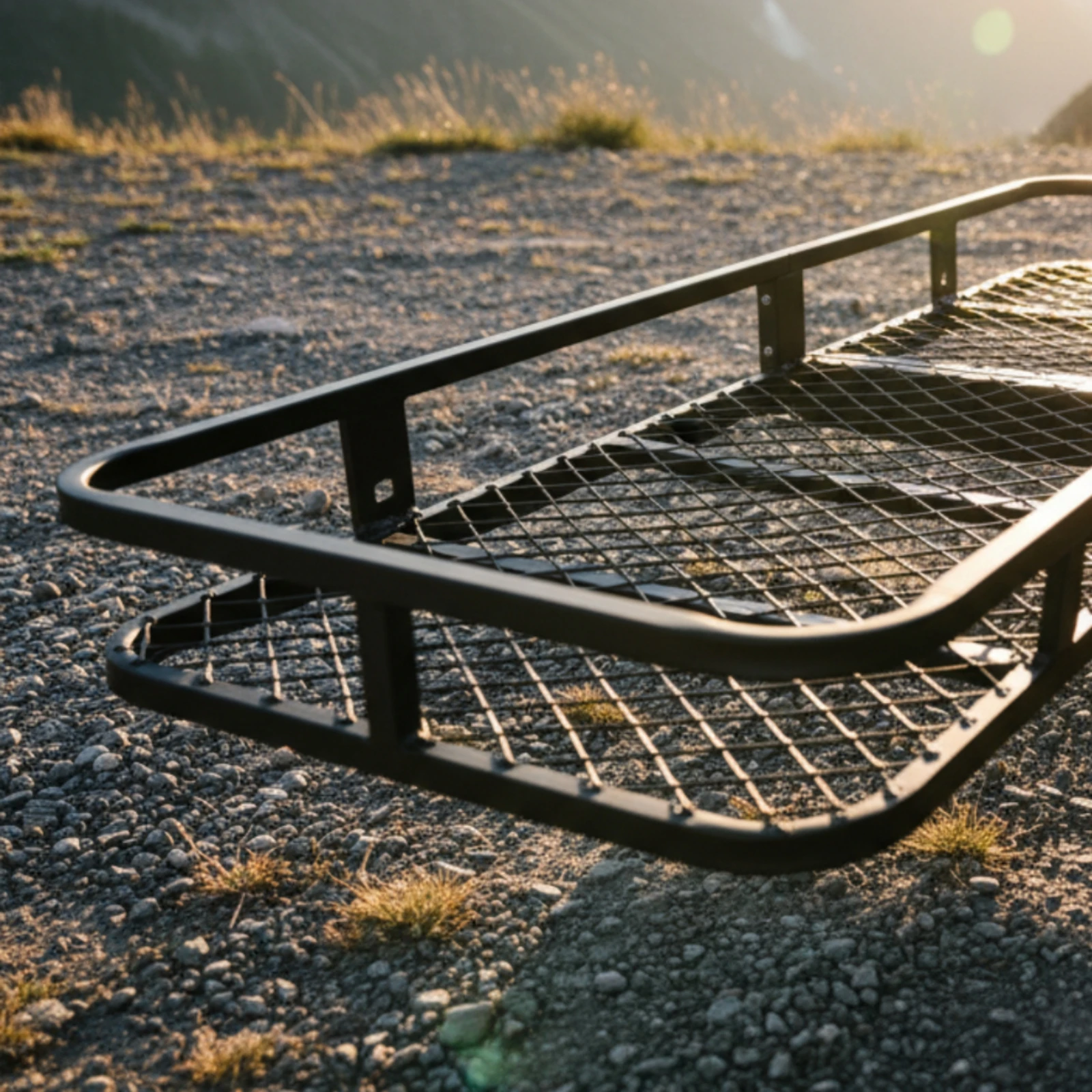 

Hitch Mount Cargo Carrier Wire-Mesh Hitch Cargo Rack Rear Luggage Rack Basket Black Vehicle Storage Heavy Duty