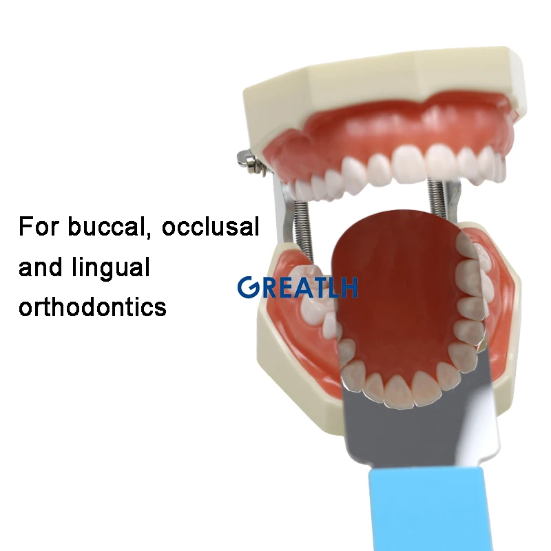 Specchio ortodontico dentale fotografia specchi bifacciali strumenti dentista in acciaio inossidabile