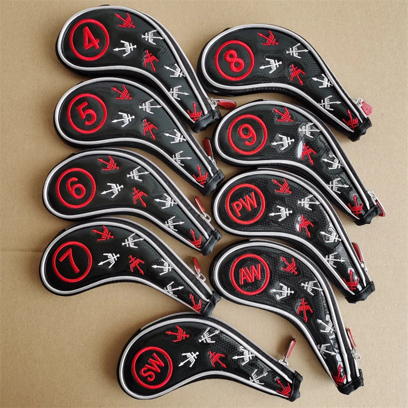 George Spirits golf irons head covers leather club iron headcovers #459789PAS