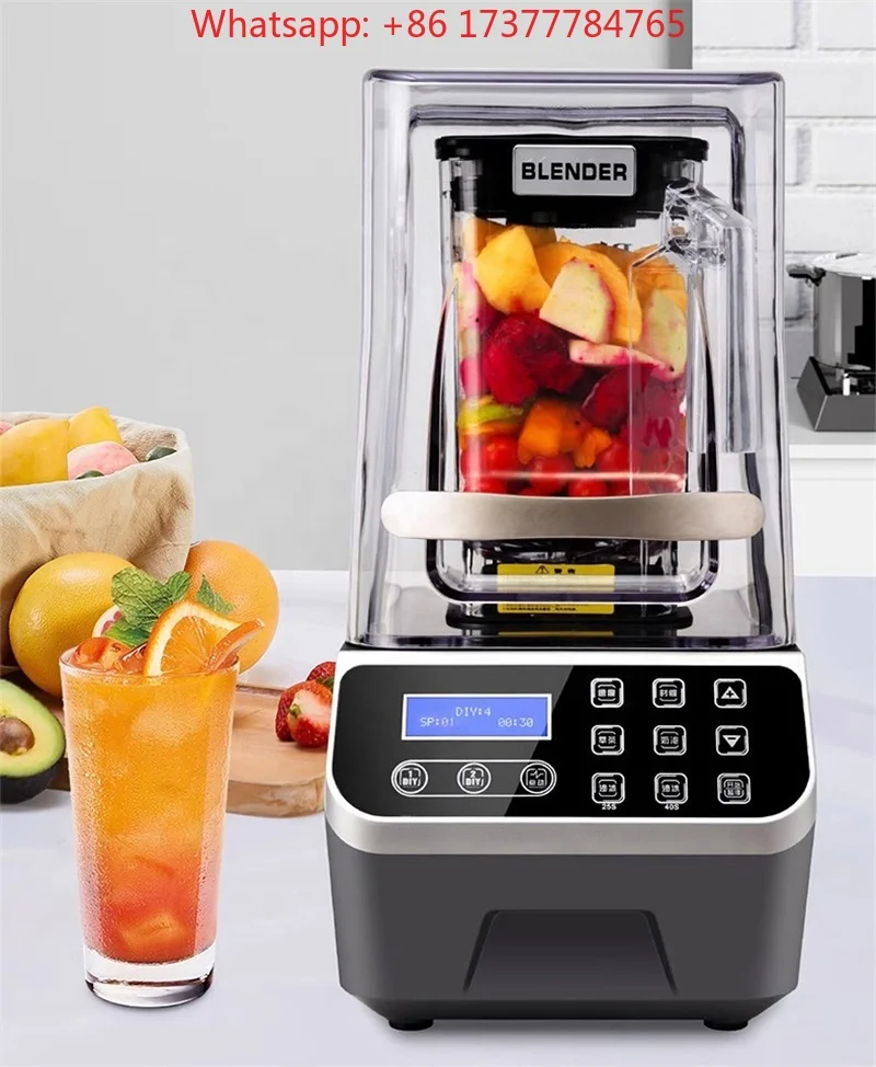 

Ice Smoothies Juice Mixer Crusher, Soundproof Blender for Home & Commercial Kitchen