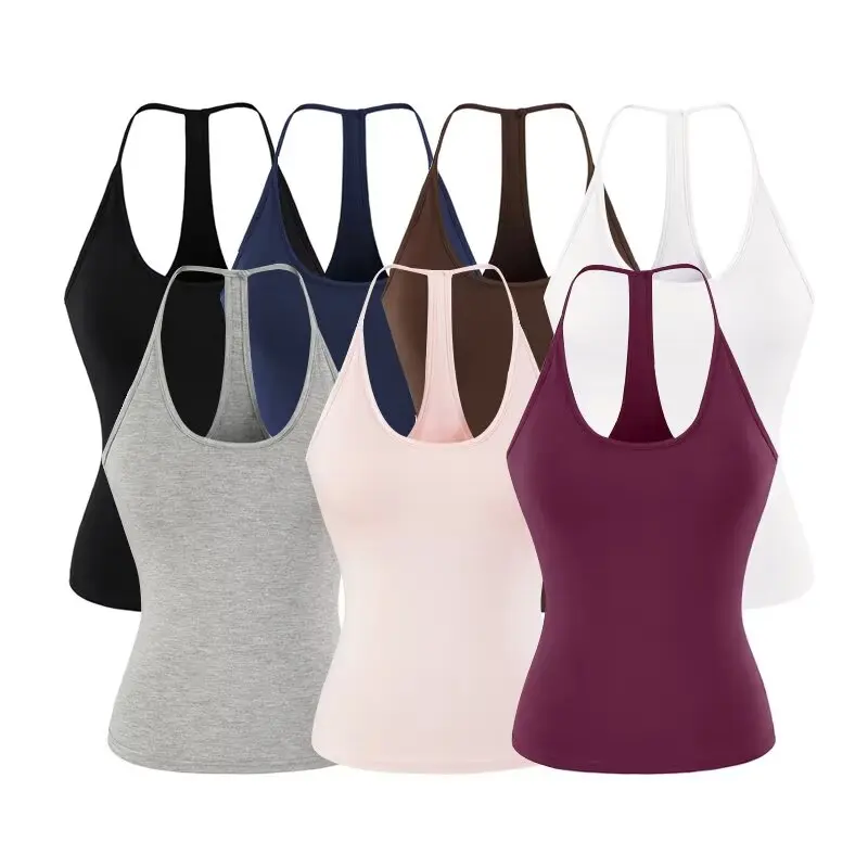 Ant Waist Vest Women's Deep V Neck Strap Top Hanging Neck Design Age Reducing Base Layer Shirt Fashionable Slim Fit Short Style