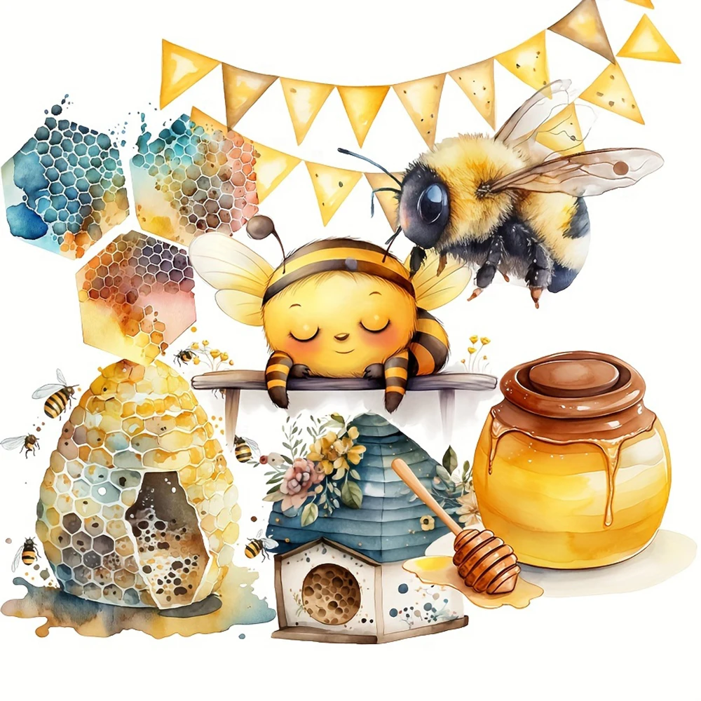 JAIIMAN 99 Stück saisonale Aufkleber mit Bauernhofbienen, Kräuterglas, Honigglas, Topf, Pflanzen- und Blumenmustern, Sammelalbum, Tagebuch, Halloween – Detail 1