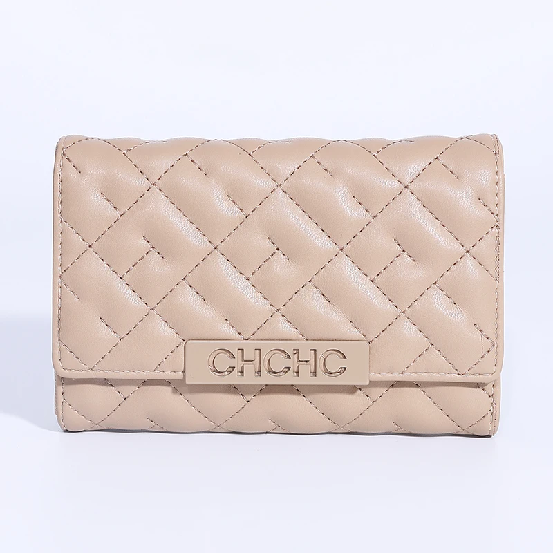 Women's Short Simple Wallet New Three Color Solid Color Men's Women's Buckle Large Capacity Card Bag Multi Card Slot Card Bag