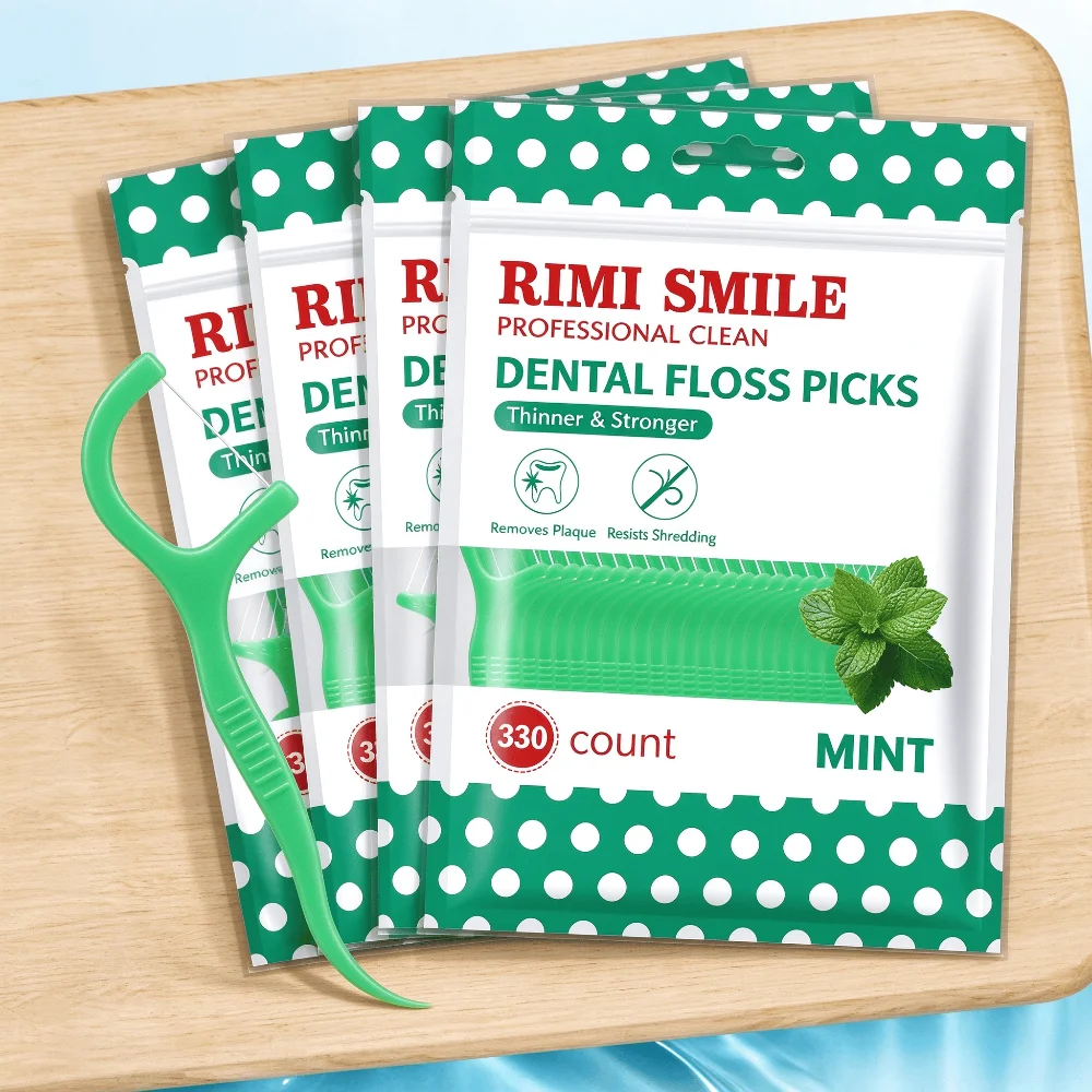 330/180/58Pcs Mint Dental Floss Picks Disposable Floss Sticks Remove Plaque Food Residue Oral Cleaning Tools
