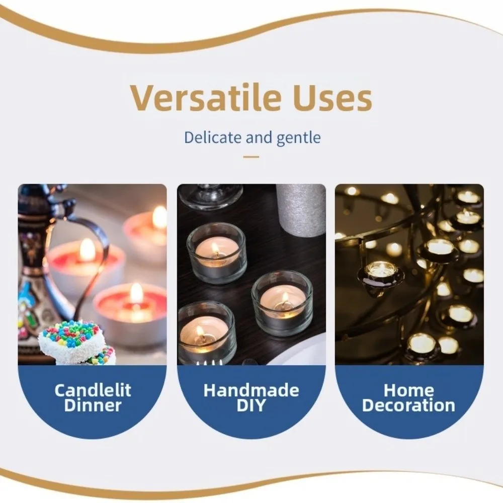 50 Pack Aluminum Shell Tea Light Candle Cups 1.5 Inch Heat Resistant Aluminum Candle Containers Longer Life Silver Color