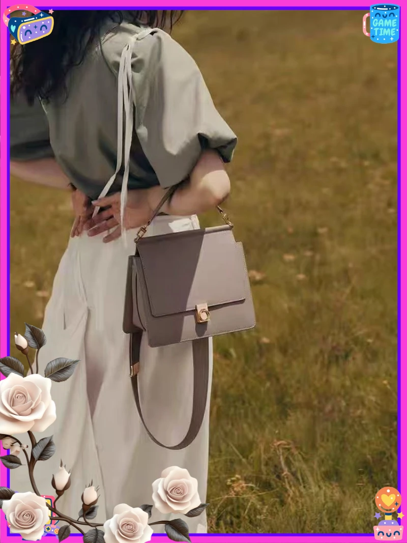 2026 nouveau mini camel litchi peau de vache chaîne sac à bandoulière banlieue sac de messager Y2K