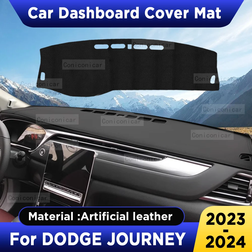 

Для DODGE JOURNEY 2023 2024, коврик для приборной панели автомобиля, коврик для приборной панели, солнцезащитный козырек, анти-УФ-защита, искусственная кожа, солнцезащитные аксессуары