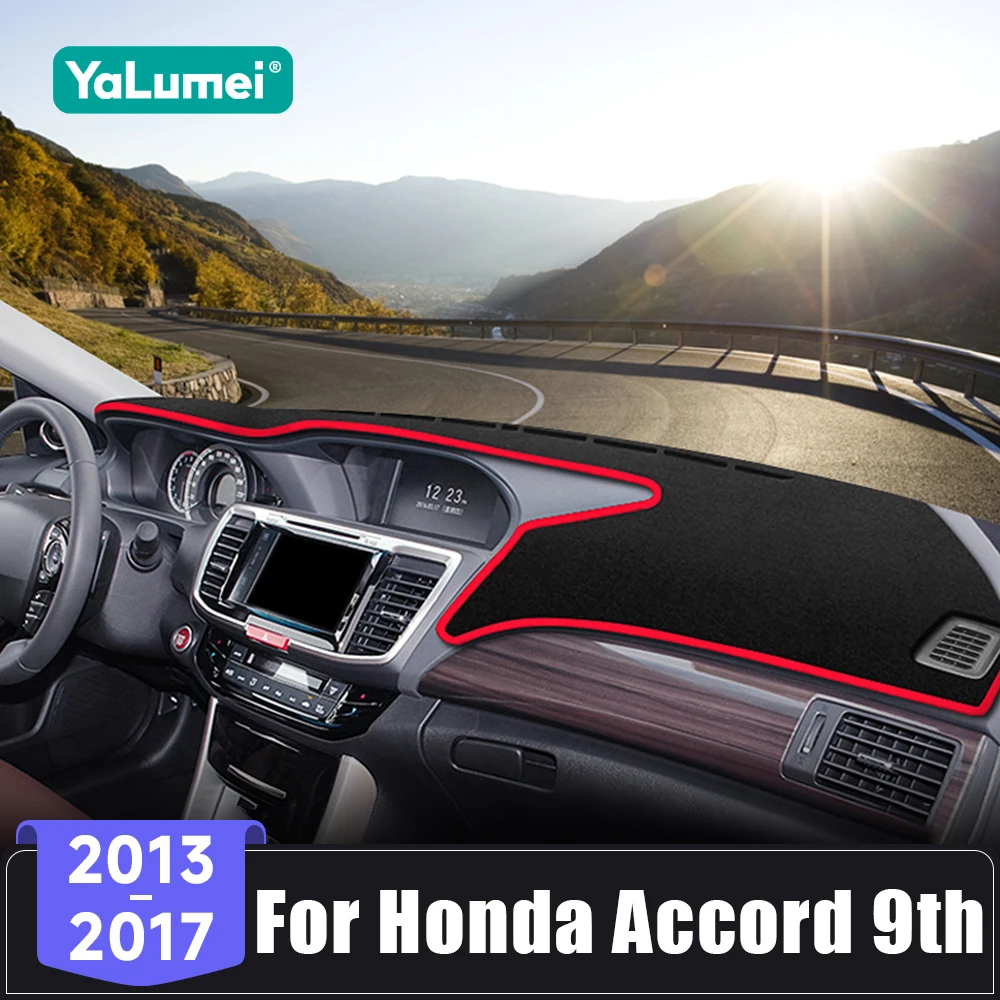 Für Honda Accord 9th 2013 2014 2015 2016 2017 Auto Dashboard Abdeckung Vermeiden Licht Pad Instrument Panel Anti-Uv Teppich zubehör