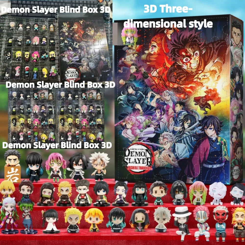 

Адвент-календарь Demon Slayers на 2026 год, рождественский календарь обратного отсчета, 3DAnime, фигурка, 24-дневная коробка-сюрприз, периферийные детские игрушки в подарок