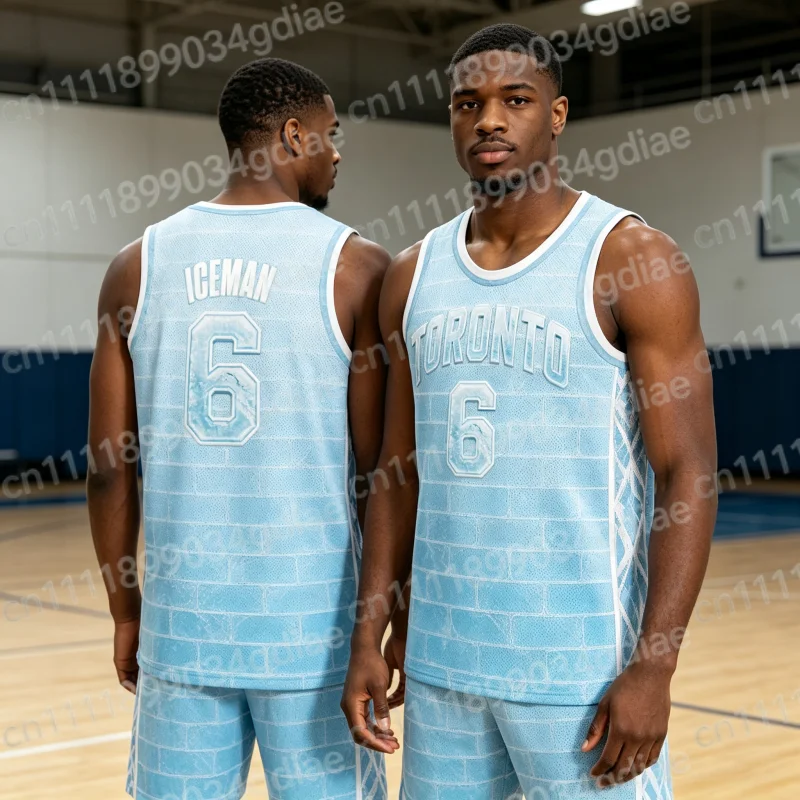 2026 Unisex Toronto ICEMAN #6 Themed Retro Basketball Jersey Breathable Quick-Dry Sports Tank Top for Fans FamilyMatching
