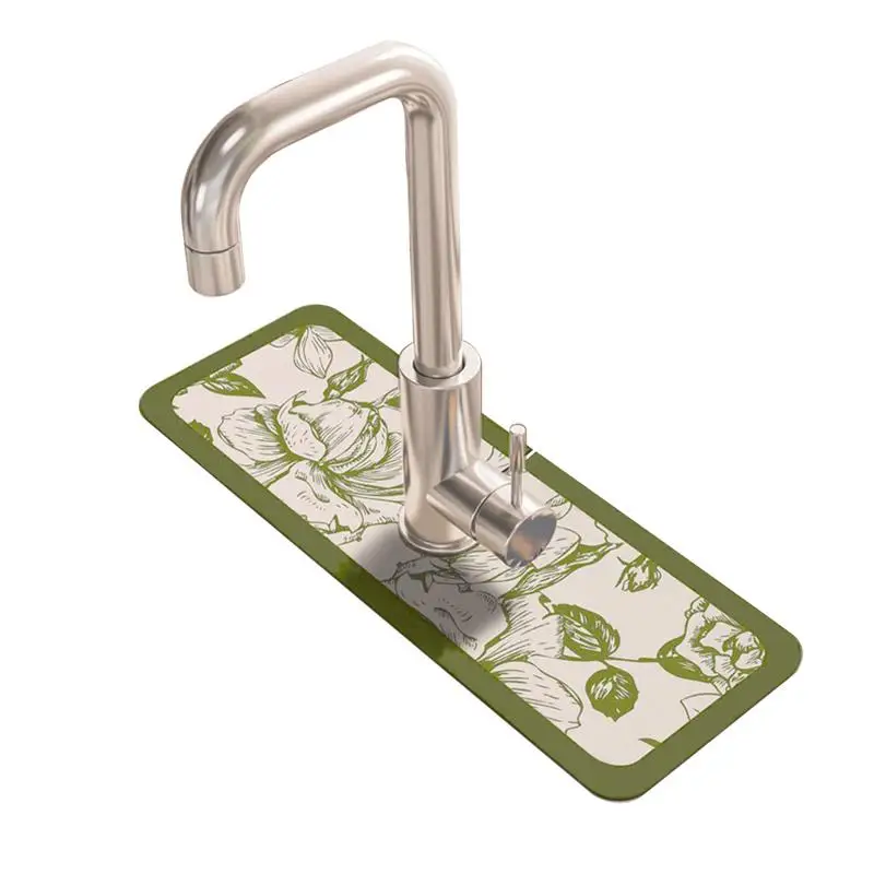 

Faucet Drip Catcher Kitchen Sink Splash Guard Faucet Mat Kitchen Sink Draining Mat Tap Splash Guard Drip Tray Mat Sink Drainage