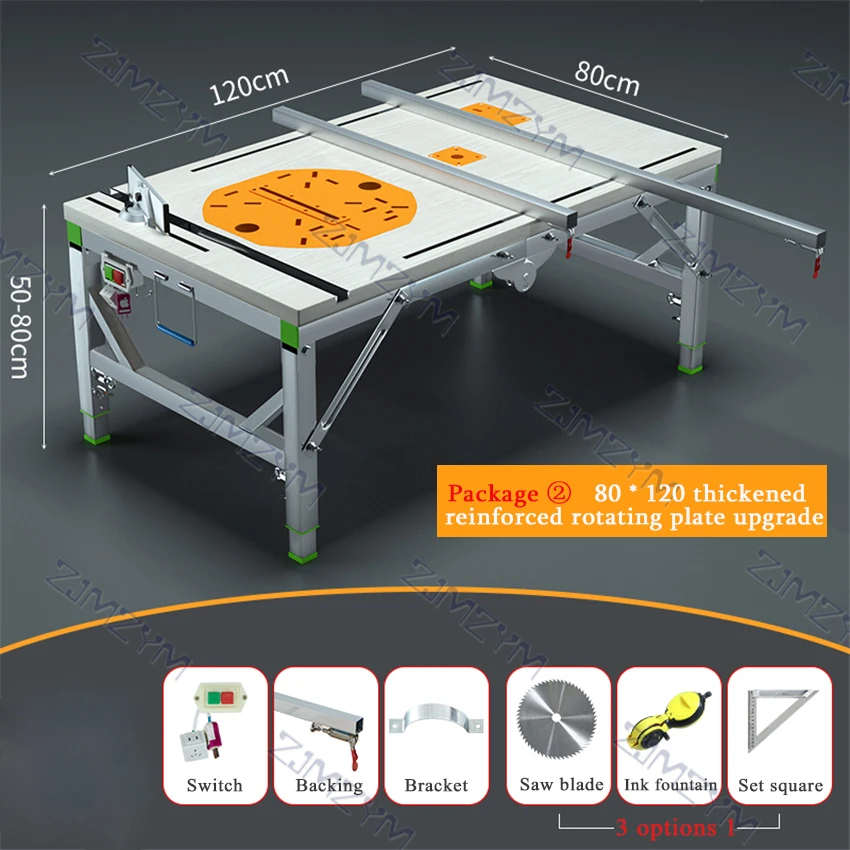 Établi de travail de calcul multifonctionnel, table de scie de travail de calcul, table de scie de levage pliante portable, décoration de bricolage