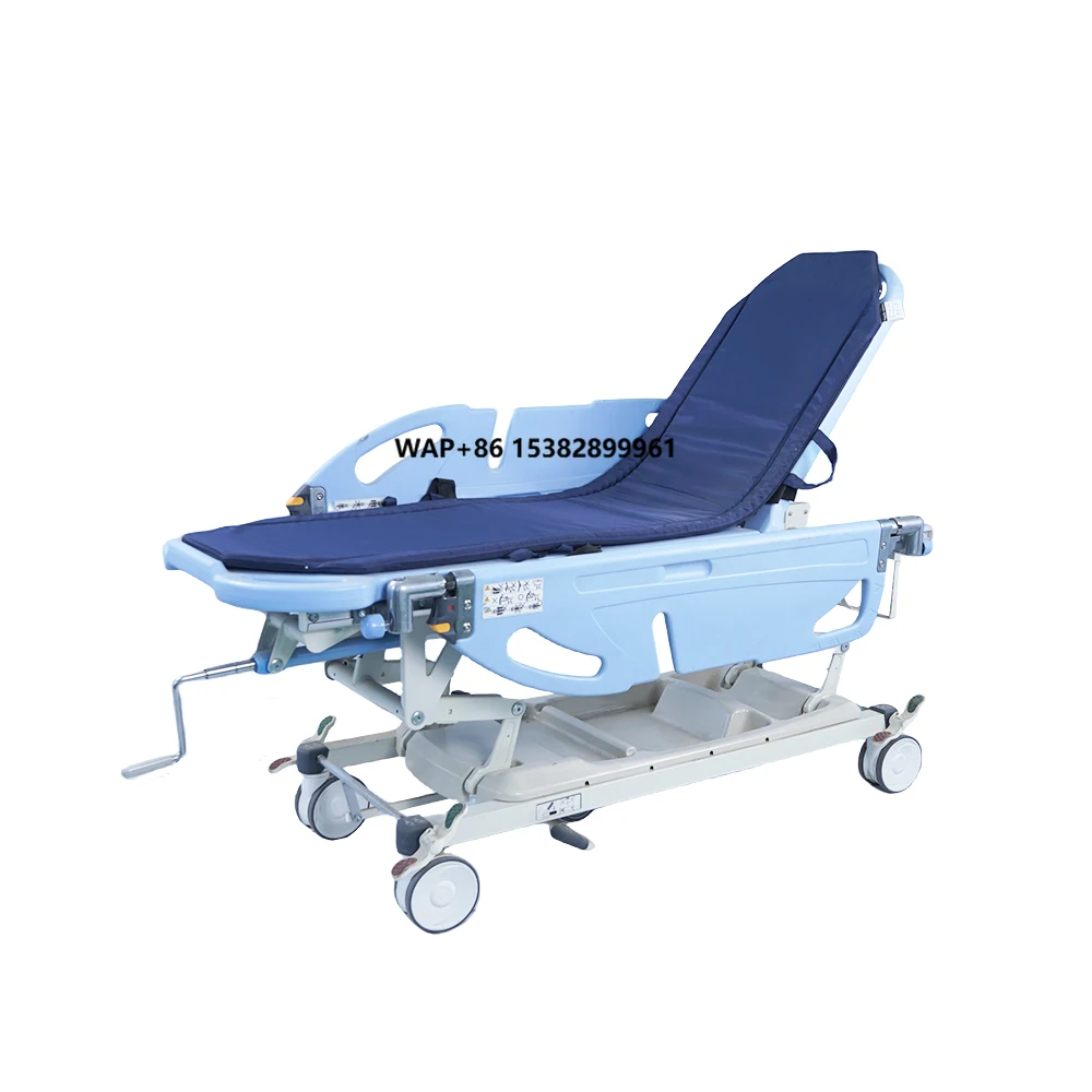Premium Hydraulic Patient Transfer Cart with Parallel Guardrails
