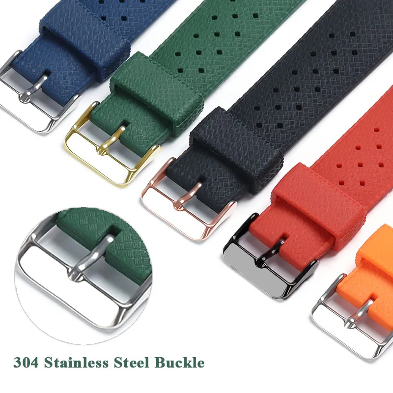 Silicone Waterproof Strap 20mm 22mm Watch Band Men Women Uninversal Rubber Wrist Band Accessories Sport Quick Release Bracelet