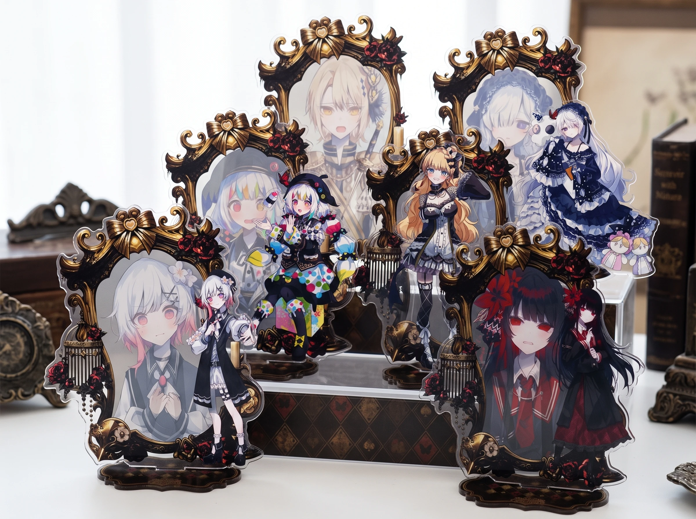 Magical Girl's Witch Trial ManoSaba Acrylic Stand 15cm Keychain Anime Alice Clara Cosplay Desk Decor Display Ornament Gift