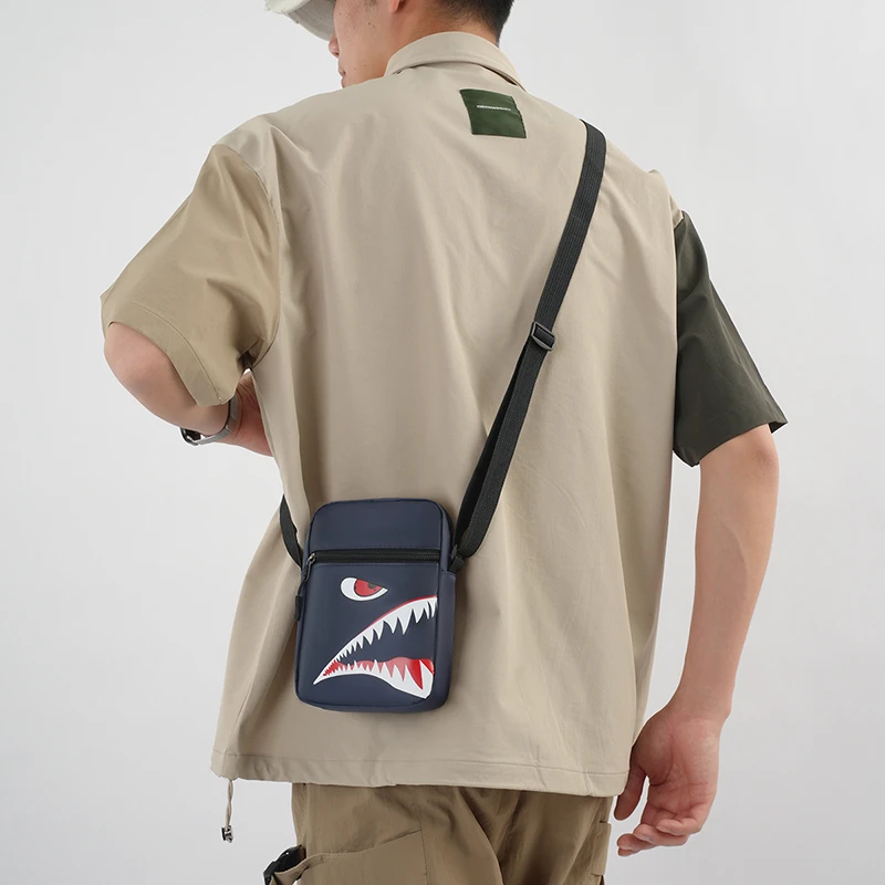 Men's Casual Oxford Shoulder Bag - Unisex Crossbody Phone Pouch with Adjustable Strap (Travel Waist Pack & Chest Bag)