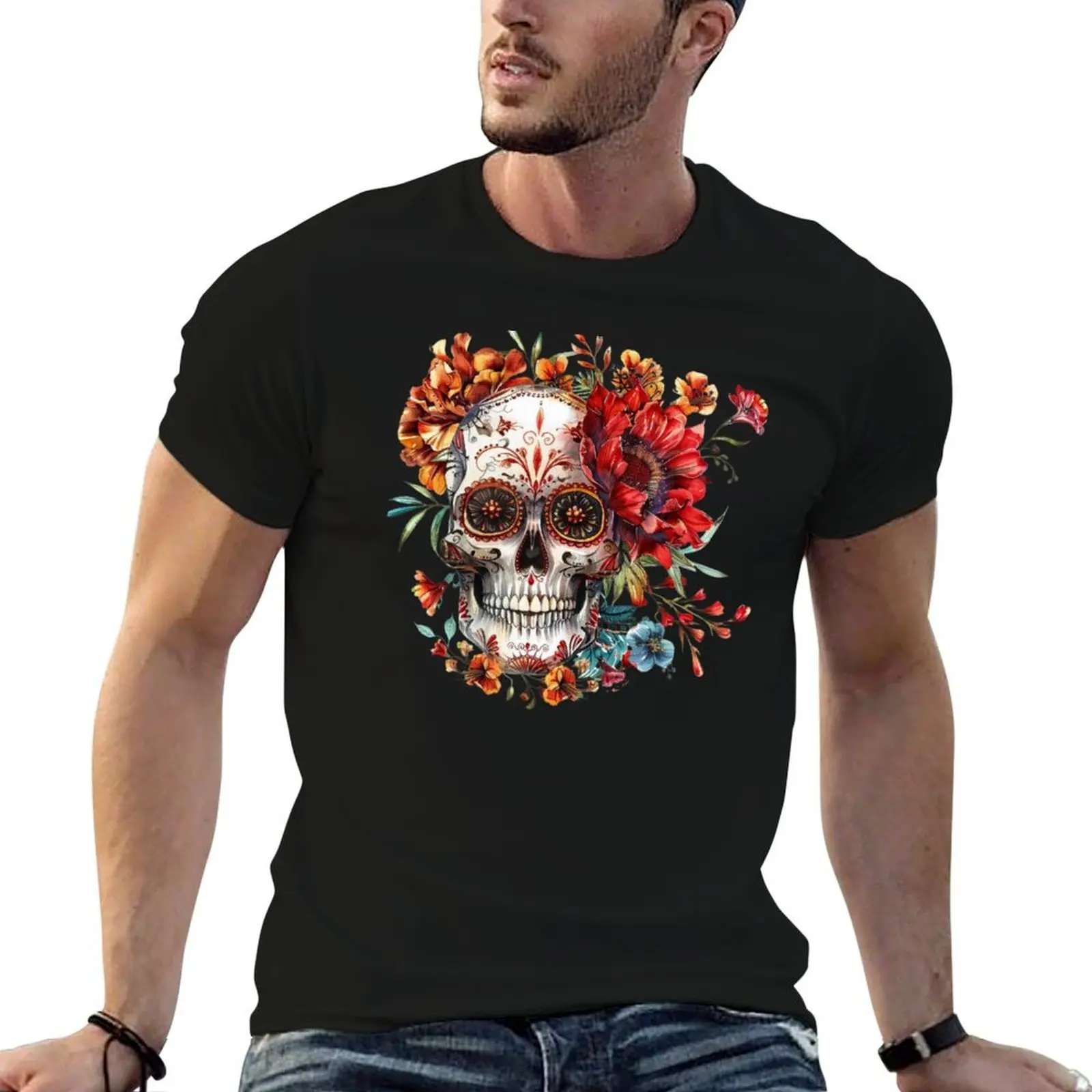 

Dia de Los Muertos T-Shirt g man t shirts for men man t shirt cotton high quality funny t shirts dark humor T-shirt