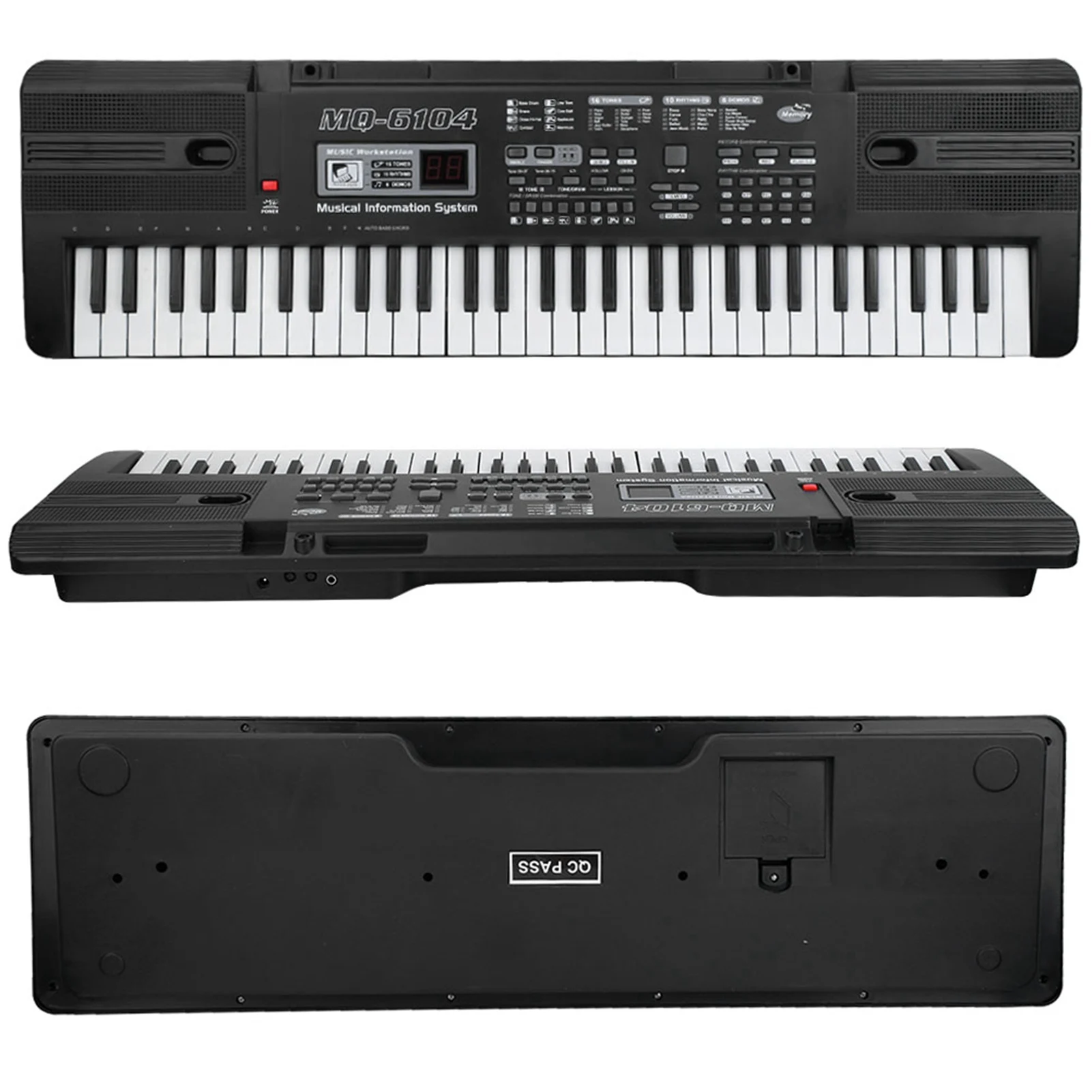 Teclado digital portátil 61 teclas Música digital Órgano electrónico Teclado portátil con micrófono para niños