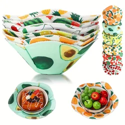 Cotton Coasters, Microwave Bowl Holders, Fruit Pattern Safe Hot Soup Holder,Heat Resistant Bowl Cozy Multipurpose Food Dish Pads