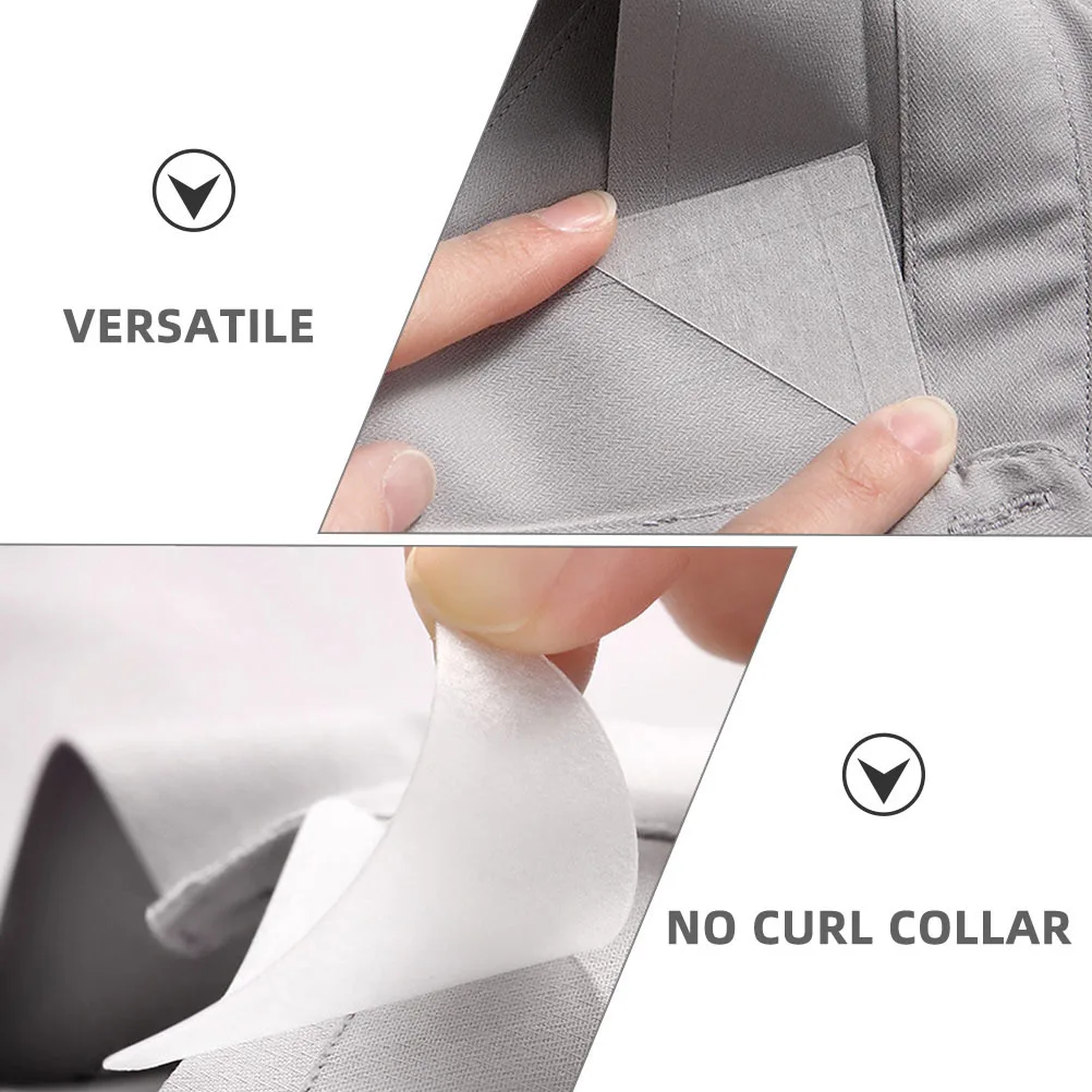 Colletto da 240 pezzi, colletto della camicia, supporto adesivo in plastica, non arricciato, per camicie eleganti, viaggi formali d'affari