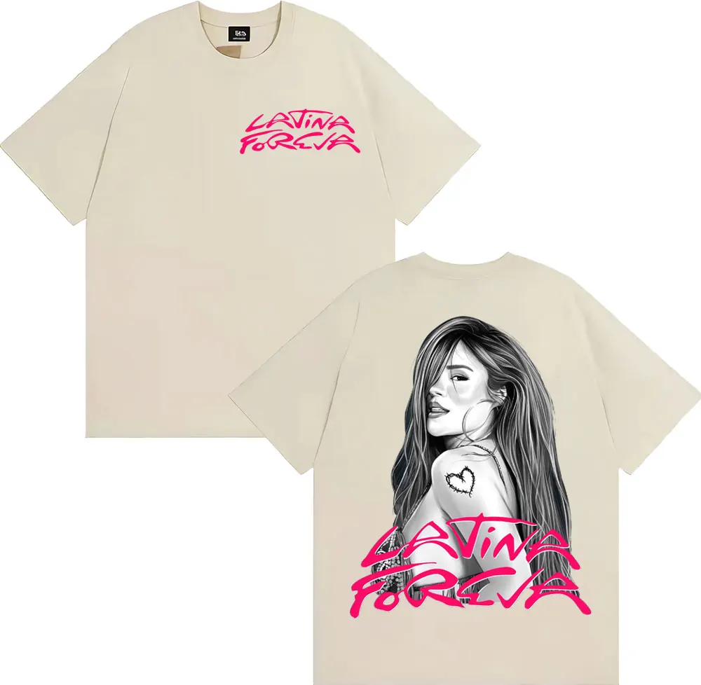 Karol G Tropicoqueta 2025 ألبوم جديد بلايز الرجال النساء الملابس خمر الهيب هوب فضفاض تي شيرت الصيف 100% القطن رائجة البيع تي شيرت #6